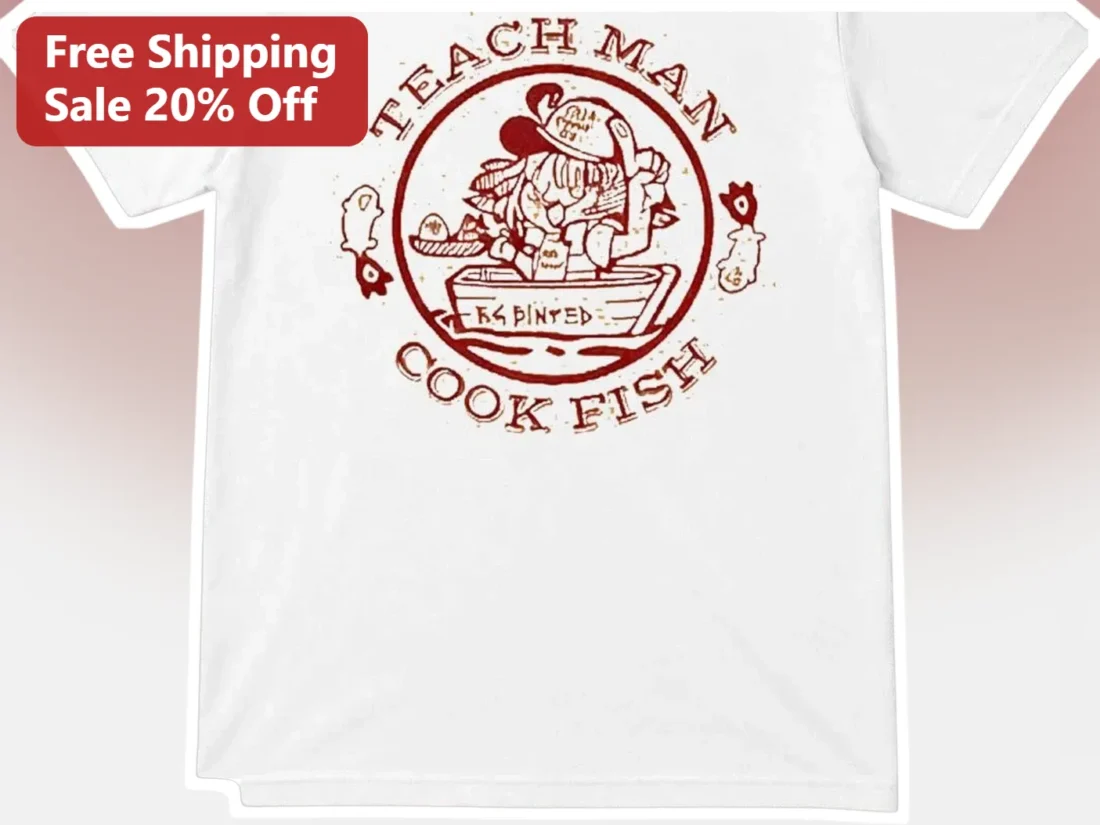 Teach Man Cook Fish Tee Gigi Murin VTuber Meme Graphic Shirt for Gamers available at our Miami, Florida warehouse