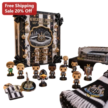 Newcastle United 145th Anniversary Advent Calendar 2026 NUFC Magpies Football Fan Gift available at our Miami, Florida warehouse