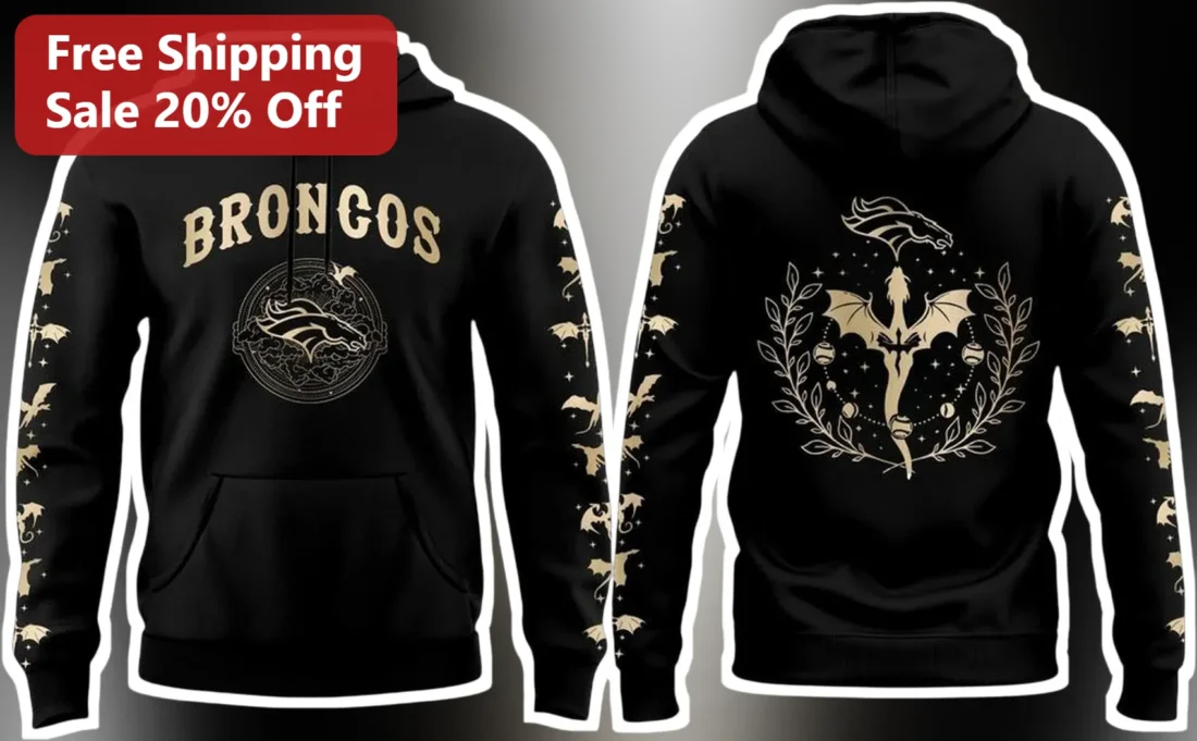 Denver Broncos Dragon Hoodie Vintage NFL Football Fan Pullover Gift for Men Women available at our Miami, Florida warehouse