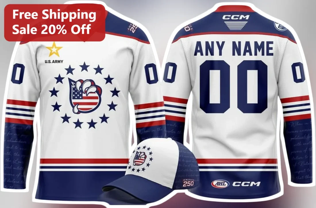 U.S. Army America Hockey Jersey Patriotic Military Gift available at our Miami, Florida warehouse