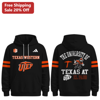 Texas Western UTEP Miners Hoodie Vintage College Basketball Apparel available at our Miami, Florida warehouse