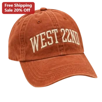 West 22nd Cap Indie Rock Band Merch Vintage Washed Cotton Dad Hat for Fans available at our Miami, Florida warehouse