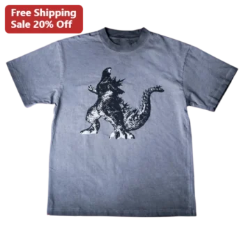 Godzilla Vintage Distressed Kaiju Monster Graphic Tee for Men available at our Miami, Florida warehouse