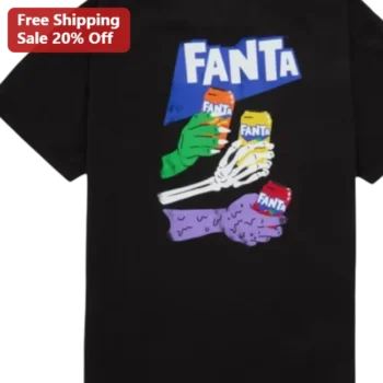 Fanta Zombie Skeleton Monster Hands Graphic Tee Retro Horror Soda Shirt available at our Miami, Florida warehouse