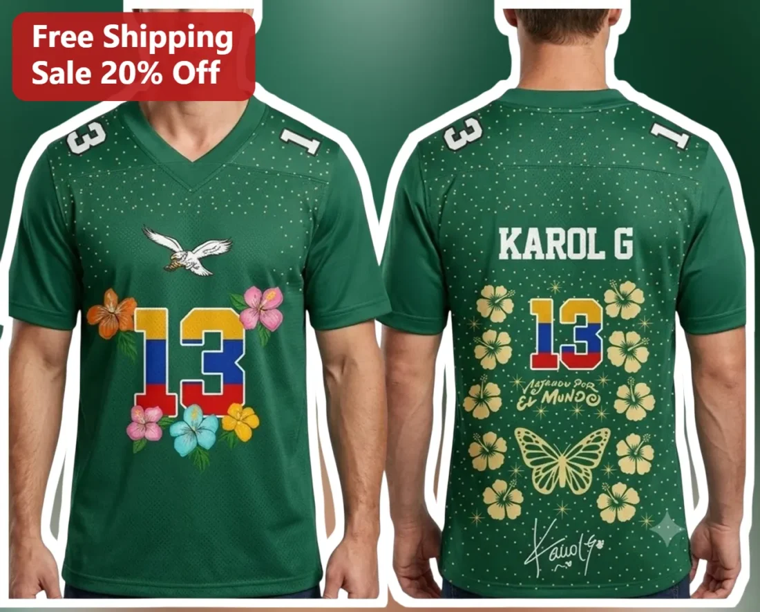 Navegando Por El Mundo Jersey Karol G Reggaeton Colombia Fan Gift available at our Miami, Florida warehouse