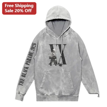 The Black Parade 2026 Hoodie My Chemical Romance Tour Merch Vintage Acid Wash Pullover available at our Miami, Florida warehouse
