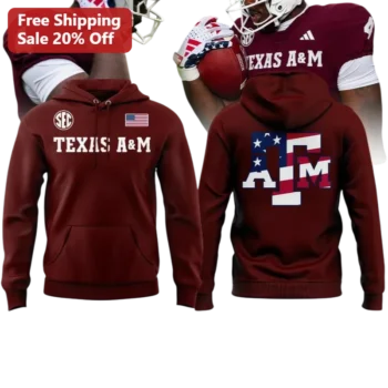 Texas A&M Aggies Hoodie 12th Man College Football Fan Apparel Maroon Pullover available at our Miami, Florida warehouse
