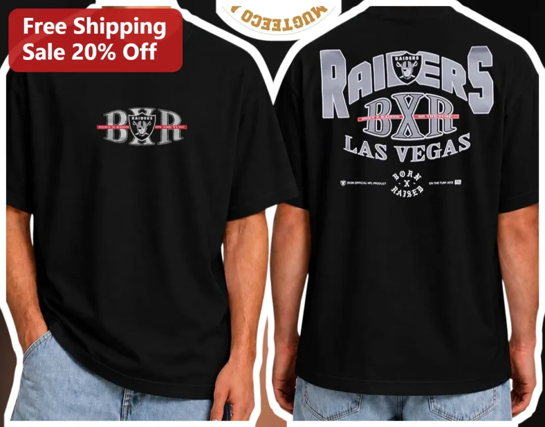 Raiders BXR Las Vegas Born X Raised On The Tump Graphic Tee available at our Miami, Florida warehouse