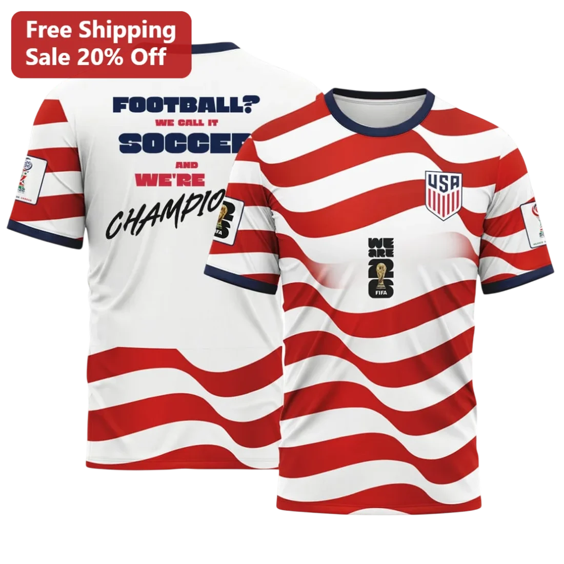 We Call It Soccer And We're Champions Tee Football Vs Soccer USA Soccer Fan Gift available at our Miami, Florida warehouse