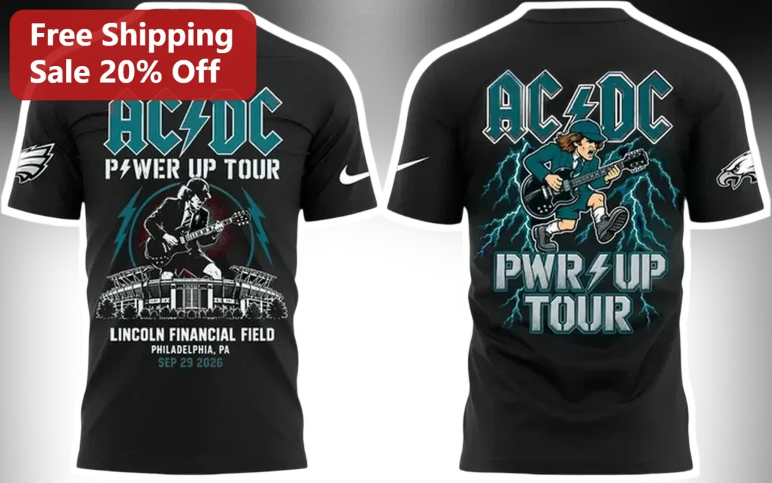 AC/DC PWR UP Tour Graphic Tee Rock Band Concert Merch Gift for Men Women available at our Miami, Florida warehouse