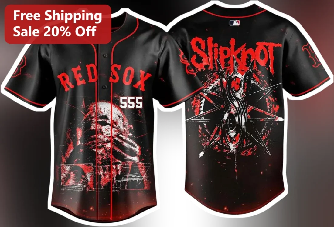 Red Sox Slipknot Jersey Corey Taylor Mashup Boston Baseball Metal Band Fan Gift available at our Miami, Florida warehouse