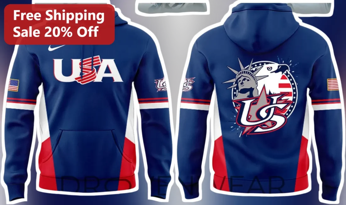 USA Hoodie Patriotic Team USA Sweatshirt with Eagle and Statue of Liberty Design for Men Women available at our Miami, Florida warehouse