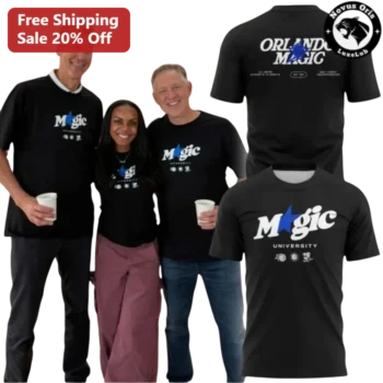 Magic University Orlando Magic Tee Basketball Fan Apparel available at our Miami, Florida warehouse