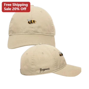 Beyoncé Lemonade Aesthetic Beige Dad Hat Embroidered Bee Cap Personalized Custom Name Gift available at our Miami, Florida warehouse