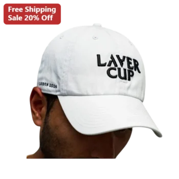 Laver Cup Cap London 2026 Tennis Merchandise Adjustable Strap Back Hat for Men Women Fans available at our Miami, Florida warehouse