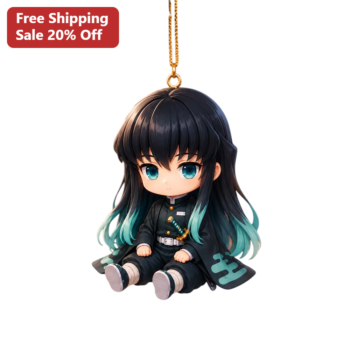 Muichiro Tokito Necklace Demon Slayer Chibi Pendant Mist Hashira Anime Jewelry Gift for Fans available at our Miami, Florida warehouse