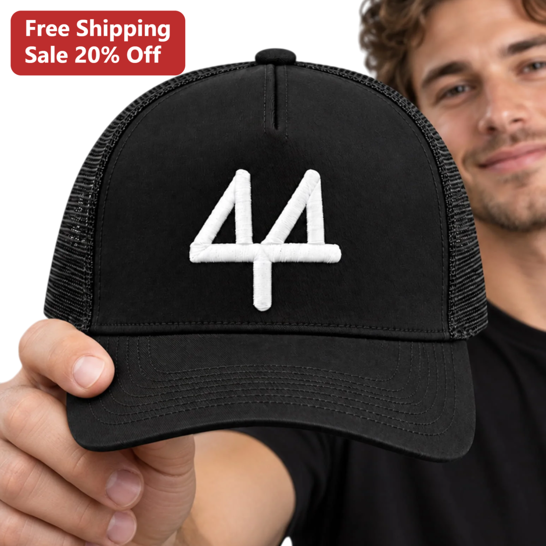 Custom Number Trucker Hat Personalized Varsity Embroidered Cap for Sports Fans available at our Miami, Florida warehouse