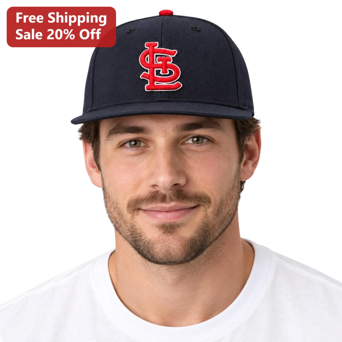 St. Louis Cardinals Logo Cap Navy Blue Baseball Hat Fan Gear available at our Miami, Florida warehouse