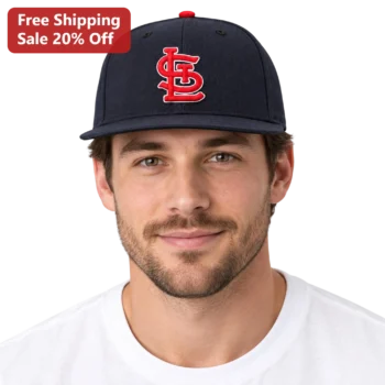 St. Louis Cardinals Logo Cap Navy Blue Baseball Hat Fan Gear available at our Miami, Florida warehouse