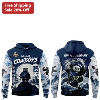 Dallas Cowboys 15th Anniversary Kung Fu Panda Hoodie available at our Miami, Florida warehouse