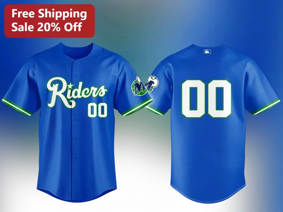 Riders Jersey Custom Youth Baseball Softball Team Uniform Royal Blue Athletic Shirt available at our Miami, Florida warehouse