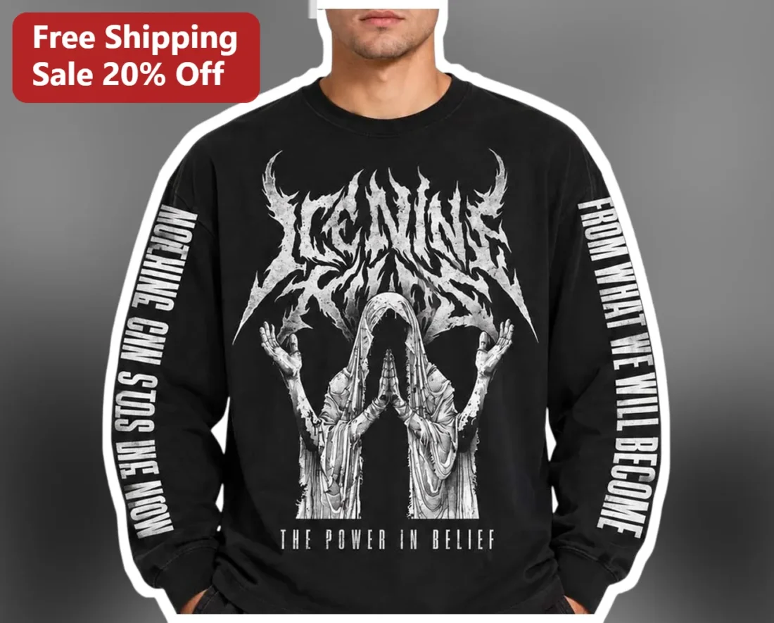 Ignite The Power In Belief Nothing Can Stop Us Now Christian Worship Long Sleeve Tee available at our Miami, Florida warehouse