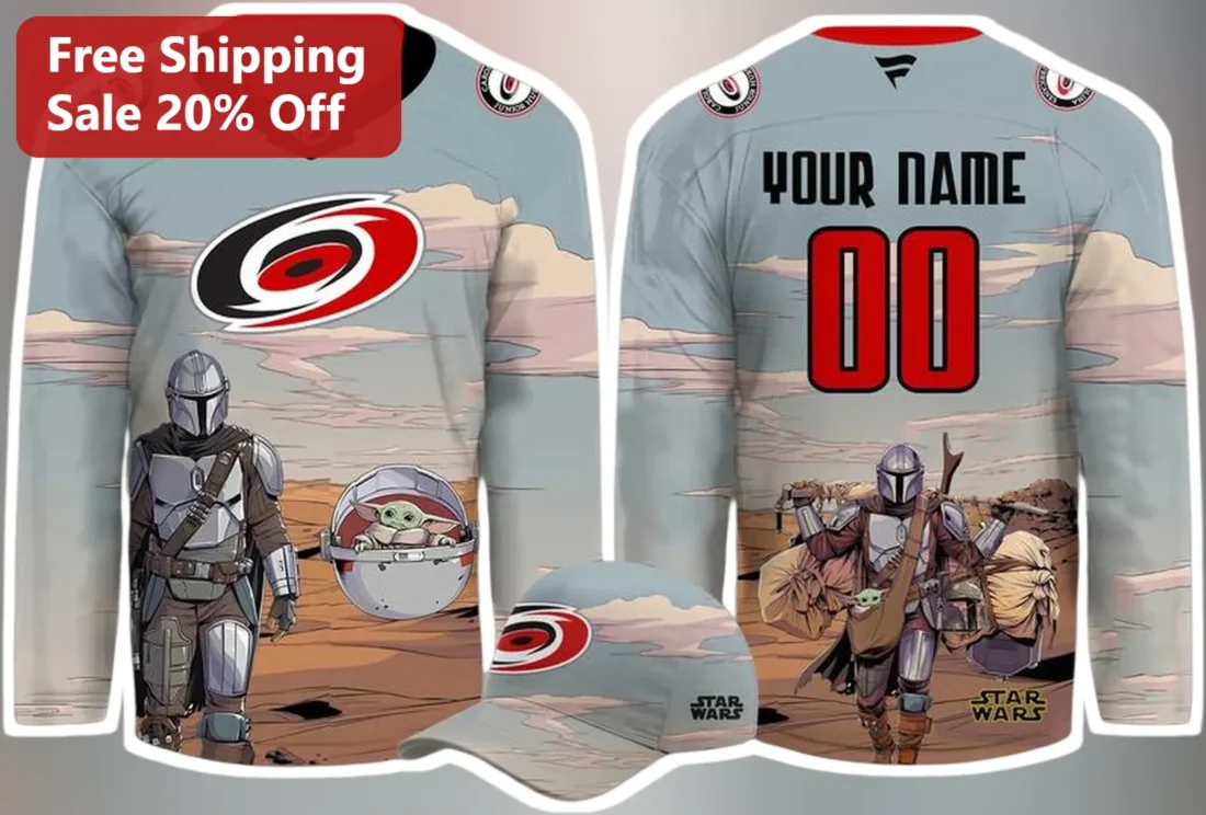 Star Wars Jersey The Mandalorian Grogu Baby Yoda Hockey Sweater Custom Name Number Gift available at our Miami, Florida warehouse