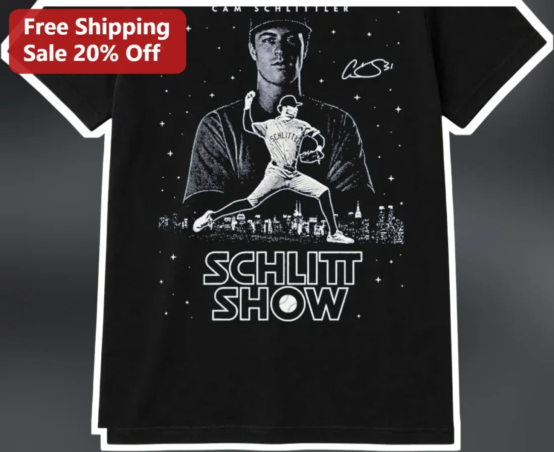 Cam Schlitt Show Graphic Tee New York Mets Pitcher Merch available at our Miami, Florida warehouse