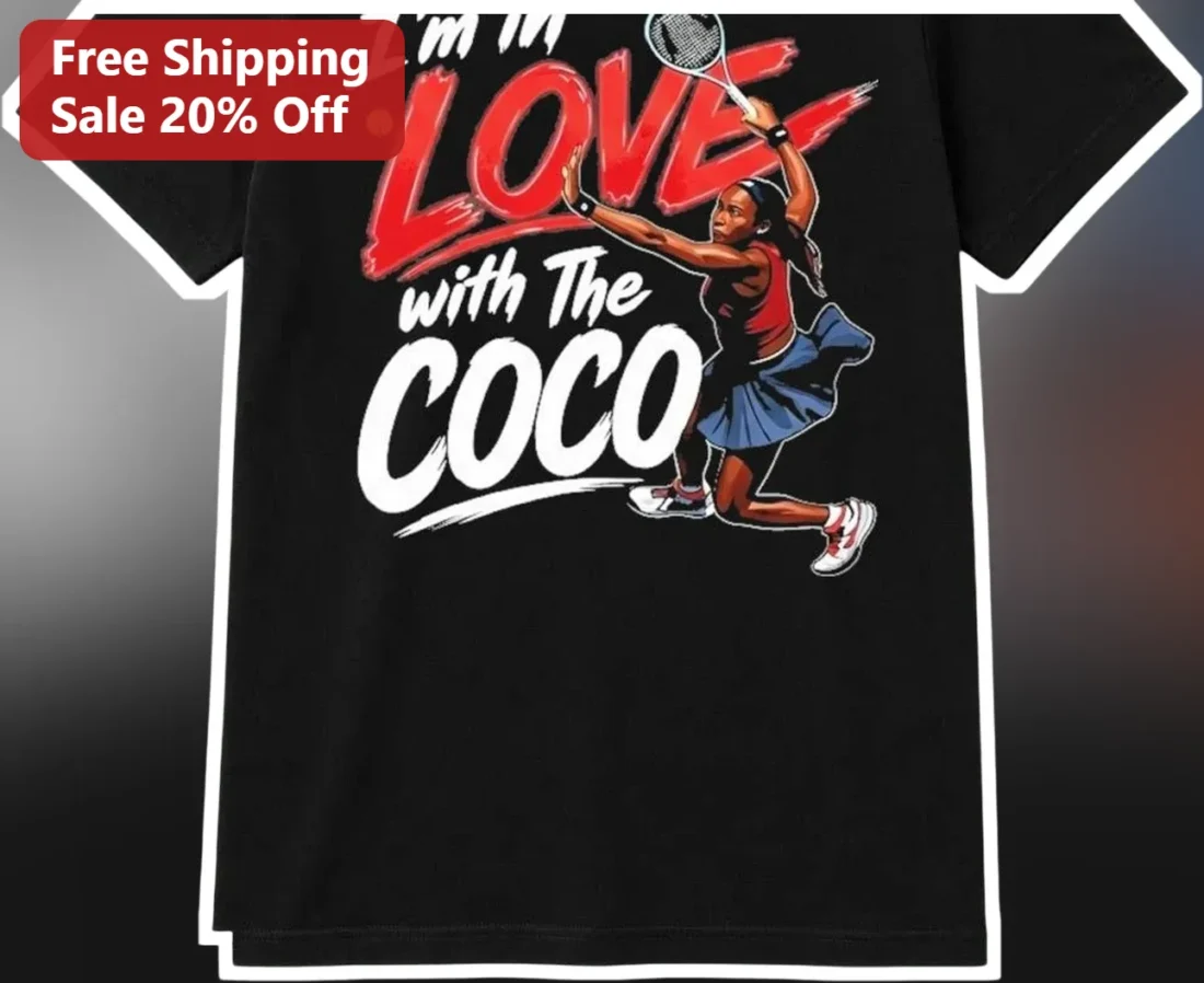 Coco Gauff Tennis Player Graphic Tee I'm In Love With The COCO Shirt available at our Miami, Florida warehouse