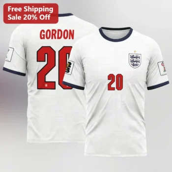 Anthony Gordon Jersey England Football Kit Personalized Soccer Fan Gear available at our Miami, Florida warehouse