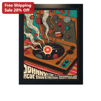 Johnny The Blue Skies Dark Clouds Framed Print Psychedelic Vinyl Record Art available at our Miami, Florida warehouse