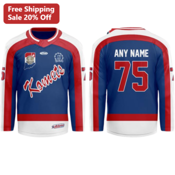 Komete Jersey Custom Name Number Hockey Uniform Personalized Sports Team Apparel available at our Miami, Florida warehouse