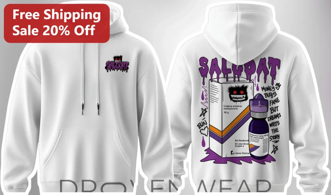 SALGRAT Money Buys Fame But Dreams Write The Story Streetwear Hoodie available at our Miami, Florida warehouse