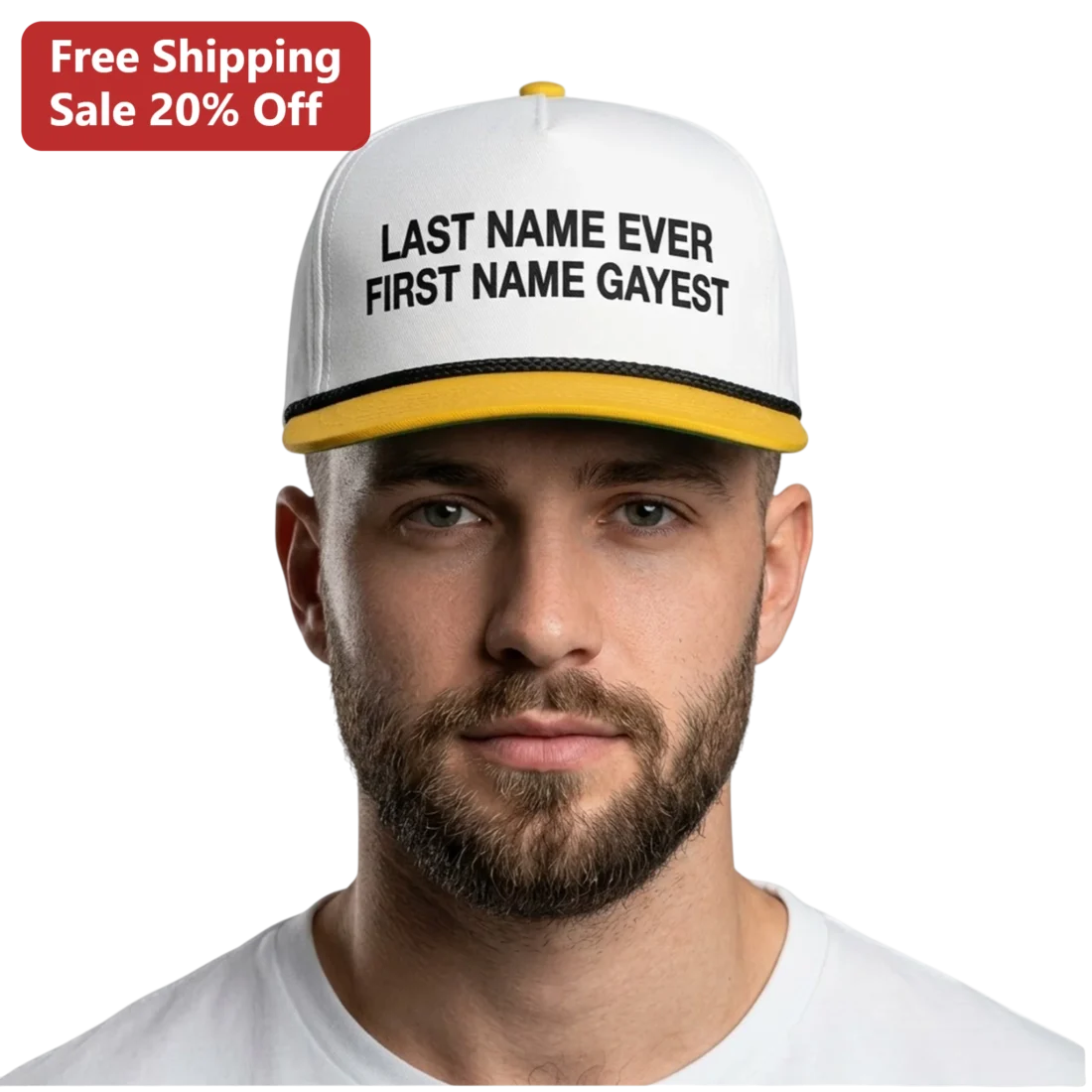 Custom Name Trucker Hat Personalized Gay Pride Snapback Cap for Men available at our Miami, Florida warehouse