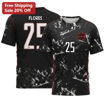 Canada Jersey Custom Name Number Black Soccer Kit Personalized National Team Fan Gear available at our Miami, Florida warehouse