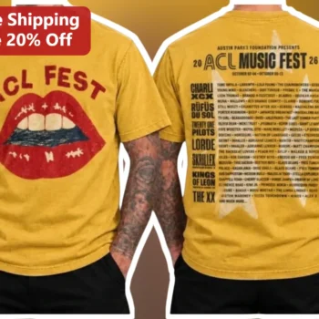 ACL Fest Austin Parks Foundation Presents Vintage Music Festival Lineup Graphic Tee available at our Miami, Florida warehouse