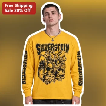 Silverstein Long Sleeve Tee Post Hardcore Emo Band Merch Skull Graphic Shirt available at our Miami, Florida warehouse