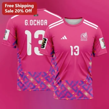 Mexico Soccer Fan Tee Guillermo Ochoa World Cup 2026 Gift available at our Miami, Florida warehouse