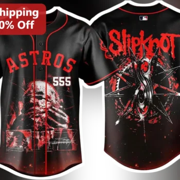 Astros Slipknot Jersey Black Red Houston Astros Metal Band Fan Gift available at our Miami, Florida warehouse
