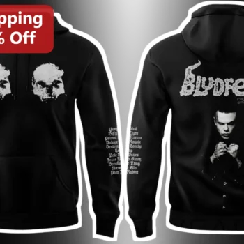 BLVDFEST Hoodie German Rap Skull Graphic Gothic Streetwear Merch available at our Miami, Florida warehouse