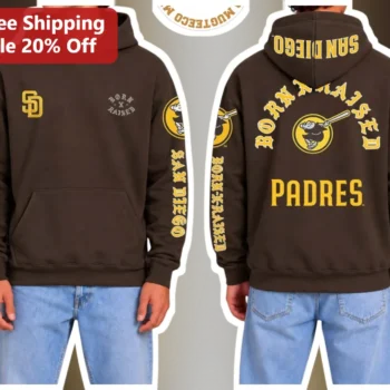 Born X Raised San Diego Padres Hoodie available at our Miami, Florida warehouse
