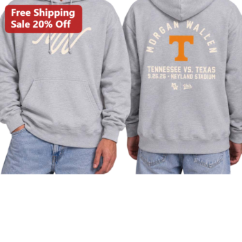 Tennessee Vs Texas Neyland Stadium Hoodie Morgan Wallen Game Day Fan Gear available at our Miami, Florida warehouse