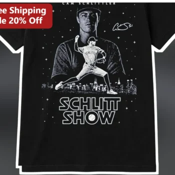 Cam Schlitt Show Graphic Tee New York Mets Pitcher Merch available at our Miami, Florida warehouse