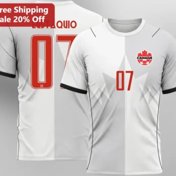 Canada Soccer Jersey Tee Canadian National Team Fan Gift Maple Leaf Design available at our Miami, Florida warehouse