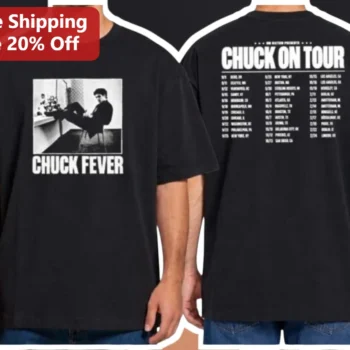 Chuck Fever Chuck On Tour Graphic Tee House Music DJ Merch available at our Miami, Florida warehouse