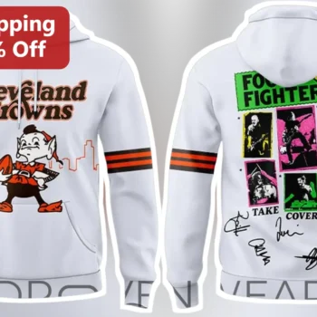 Cleveland Browns Foo Fighters Take Cover Tour Hoodie NFL Rock Band Merch Gift available at our Miami, Florida warehouse