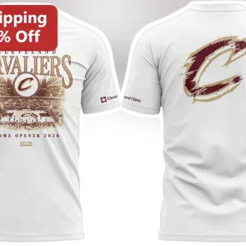 Cleveland Cavaliers Home Opener 2026 Vintage Graphic Tee for NBA Fans available at our Miami, Florida warehouse