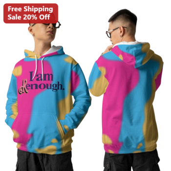 I Am Enough Hoodie Mental Health Awareness Affirmation Sweatshirt Self Love Gift for Women Men available at our Miami, Florida warehouse