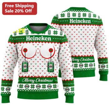 Heineken Christmas Sweater Funny Beer Lover Holiday Party Gift available at our Miami, Florida warehouse