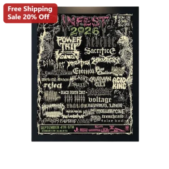 INFEST 2026 Edmonton Alberta Music Festival Poster Heavy Metal Horror Art Wall Decor available at our Miami, Florida warehouse